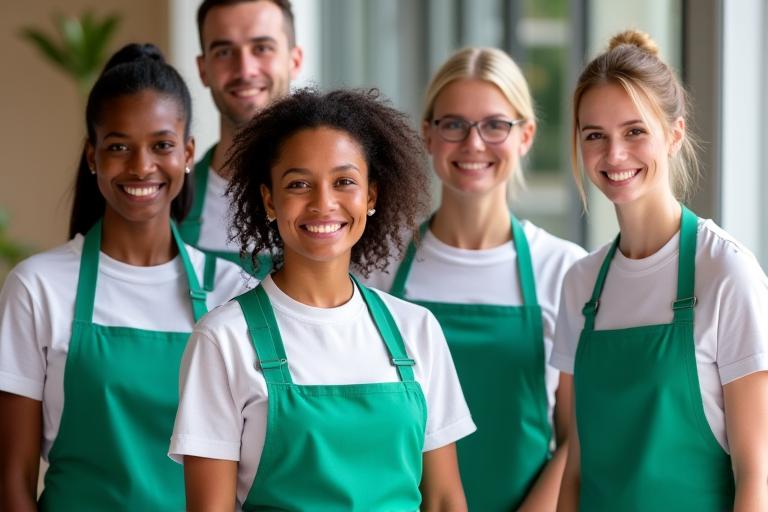 L'équipe de nettoyage professionnelle de LuneVerte Cleaning à Lyon